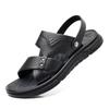 New First-layer Cowhide Sandals Men's Breathable Leather Beach Shoes Casual Soft Sole Medium Old Dad Men's Shoes