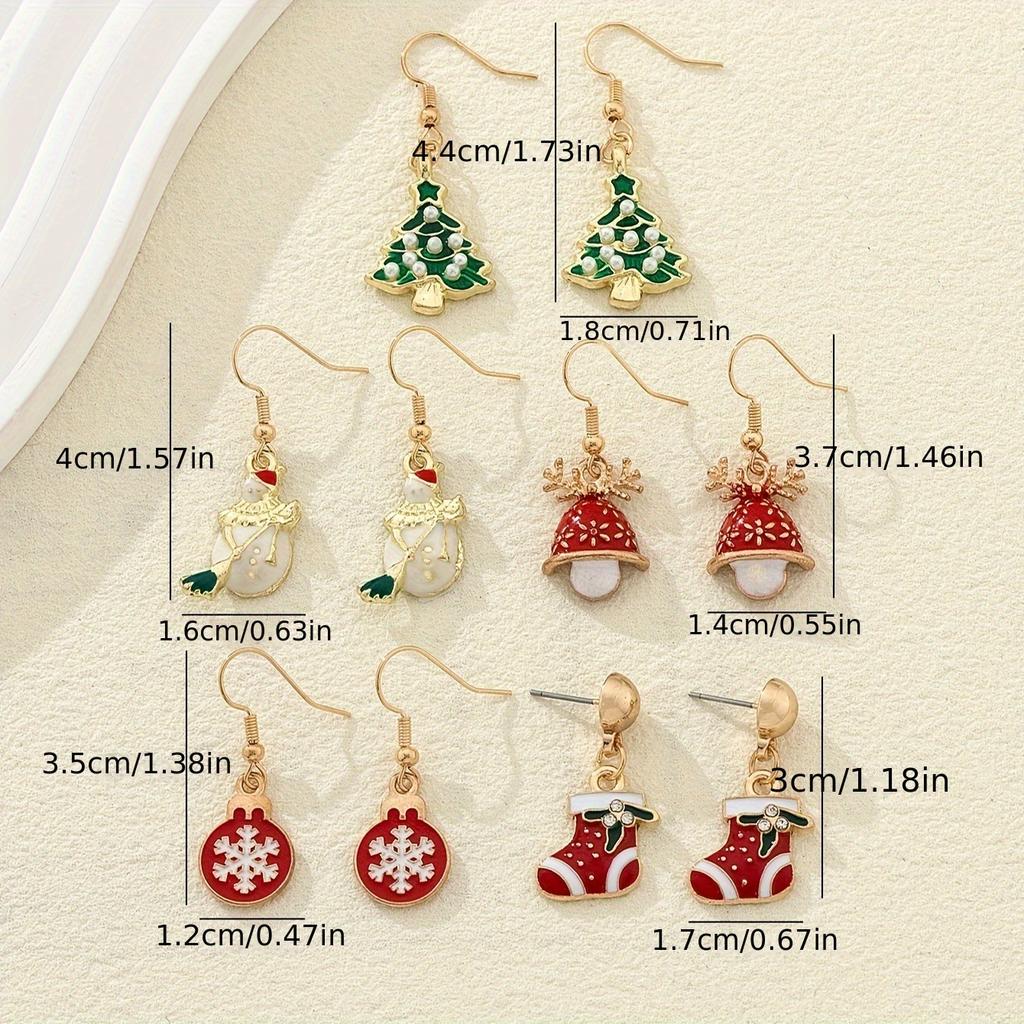Direct Sales Fashion Christmas Snowflake Earrings New Christmas Tree Snowman