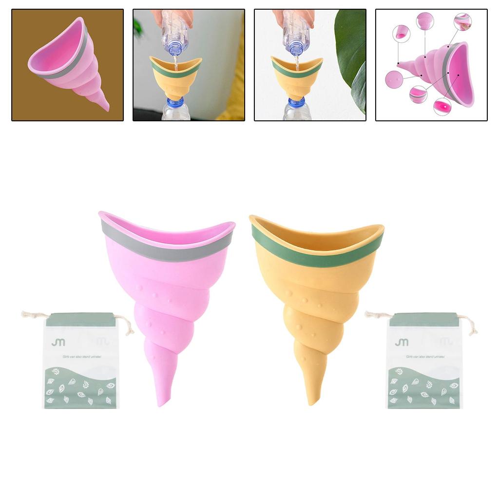 Womens Pee Funnel Women Urinal Funnel Flexible Female Urinal Female Urination Device for Backpacking Camping Hiking Car