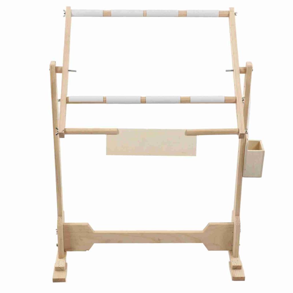9CT Cross Stitch Frame Floor Stand Wooden Embroidery Tapestry Hoops 50cm