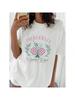 Pickleball Design Wounisex's Clothing Cartoon Pattern T-Shirt Wounisex's Summer Leisure Style  Fashion Wounisex's O-Neck T-Shirt.