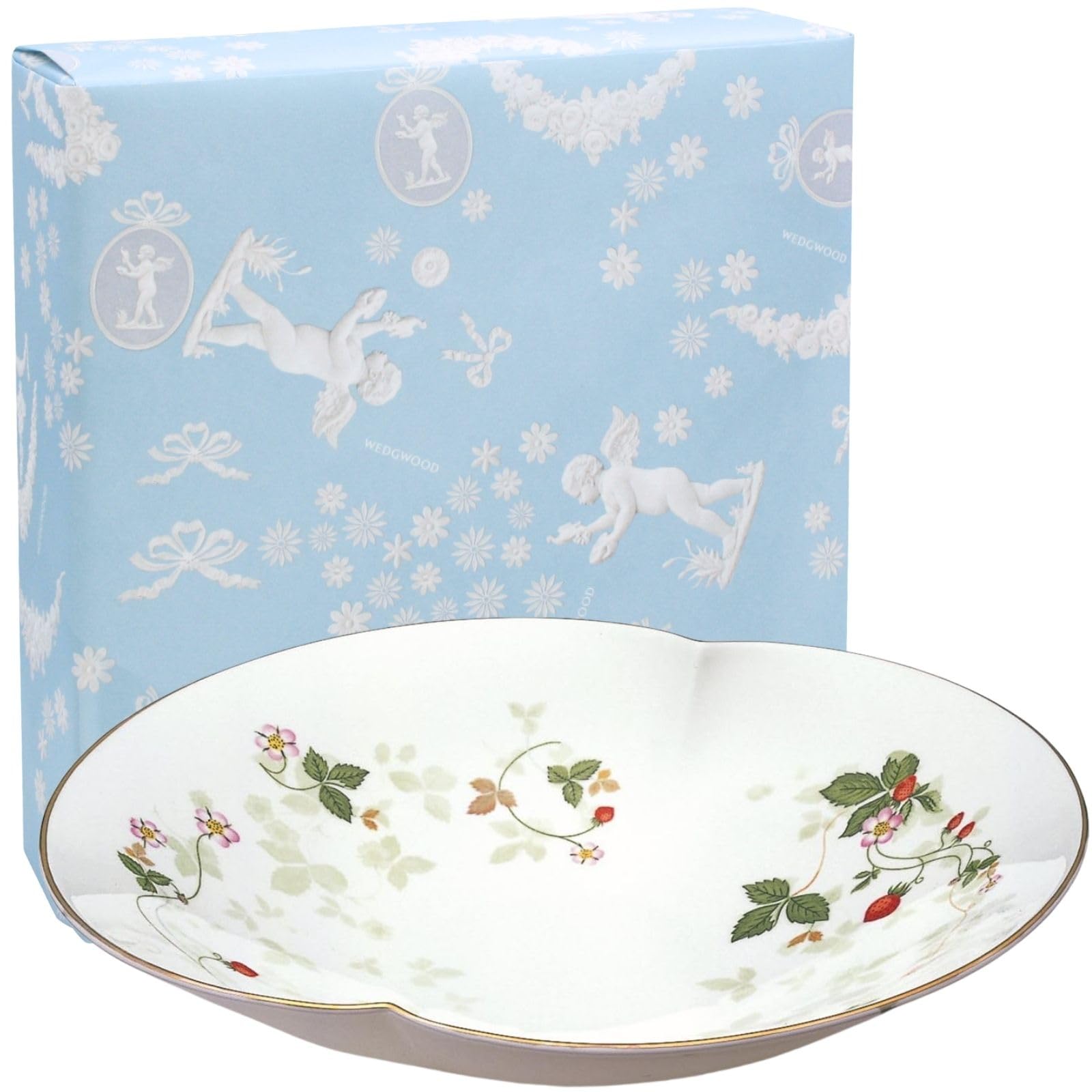 

Wedgwood Official Wedding Gift Wild Strawberry Marriage Bowl 28 x 25 x 6 Wedding Gift for the Bride and Officially Imported Wrapping (L) cm, Green, зелений