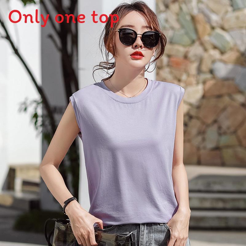 Cotton Sleeveless T Shirt For Women Summer Casual Fit For Office Use