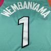 Camiseta de Baloncesto Bordada Spurs Wembanyama No.1 Uniforme de Entrenamiento