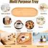 Multi Container Storage Trays Shower Shampoo Body Wash Cosmetics Dispenser Holder Bamboo Wood Tray Bathroom Kitchen Pot Holder