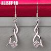 925 Sterling Silber AAA Zirkon Tropfenohrringe Schmuck