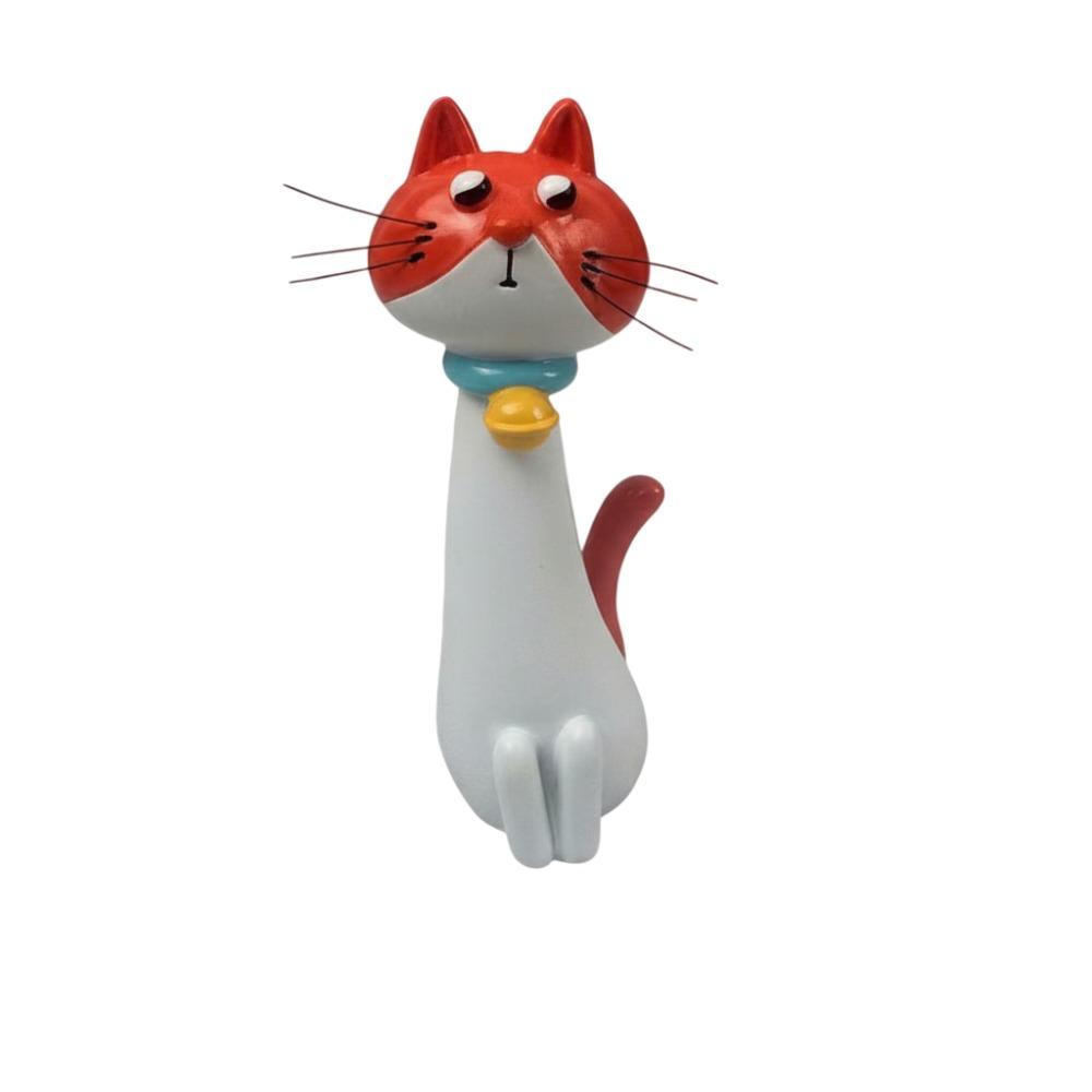 Funny Cat-shaped Vases Ornament Cute Cartoon Style Desk Decor Handcrafted Quirky Cat Vase Synthetic Resins Cat Figurine