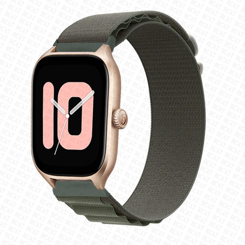 

Alpine loop Strap For Amazfit GTS/4/3/2/2e/GTS2 Mini/GTR 4/3 pro/GTR2/2e/stratos 2/3 20mm 22mm Watch Bracelet Amazfit bip band 20mm watch strap зелений