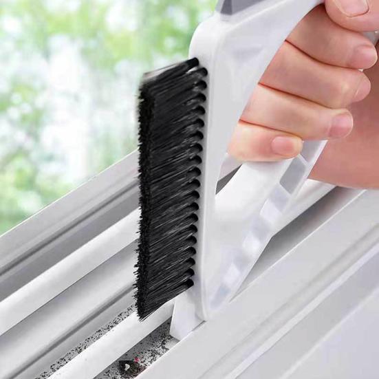Cleaning Brush Triangular Brush Head Design Lightweight Ergonomic Handle Door Gap Brush Corner Cleaning