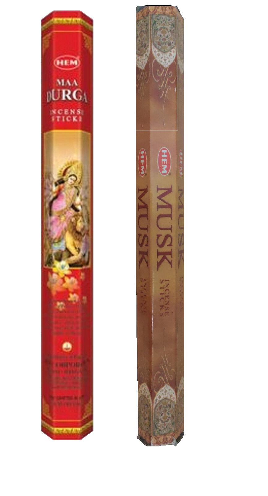 @ Hem Combo Of Durga Maa And Musk Incense Sticks