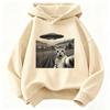 Funny Casual Ufo Cat Children's Sweatshirt Cute Harajuku Hoody for Boys Girls Autumn Spring Casual Hoodies
