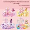 Luminous 3D Cartoon Crystal Stickers Stacking Game - Cute Handmade DIY Children's Toys.