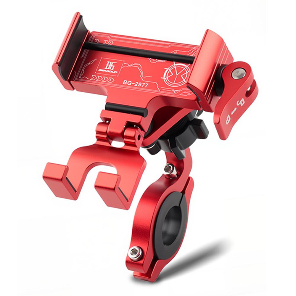 BENGGUO Bicycle Motorcycle Phone Mount 360-Degree Rotation Adjustable Handlebar Holder Aluminum Alloy Anti Shake