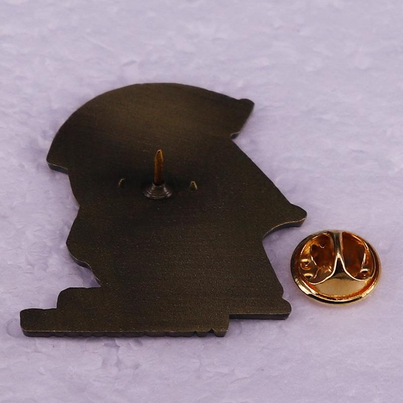 Hideo Kojima Vintage Japanese Game Studio Metal Brooch Badge