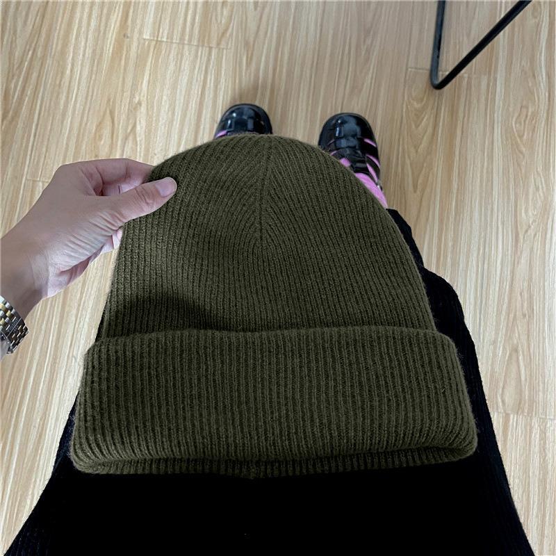 Women's Wool Hat Warmth and Ear Protection Knit Hat  Big Head  Small Face