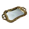 Makeup Serving Tray Decorative Mirror Tray Jewelry Food Holder Photography Props Gadget Bathroom Wedding Anniversary Accessories