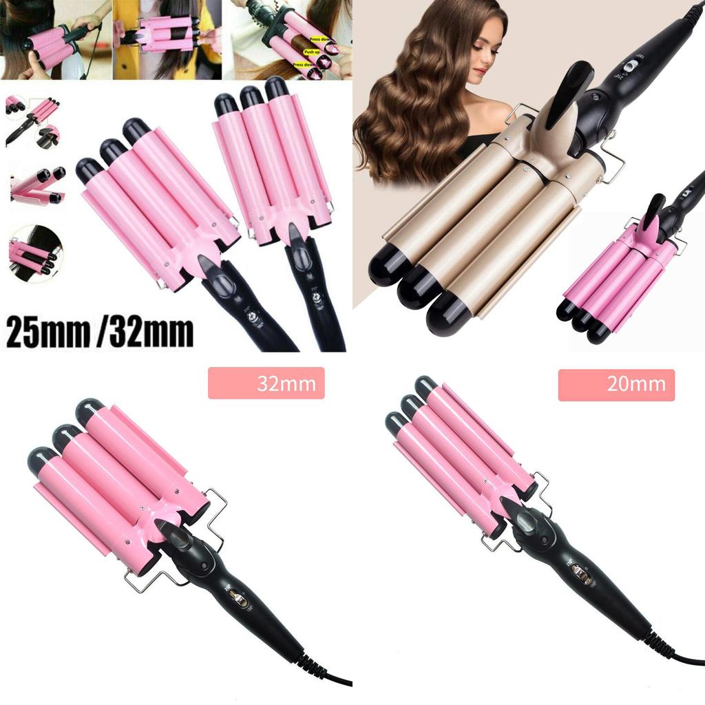 Перукарня Керамічна 3-ствольна плойка для завивки волосся Створюйте ідеальні локони за лічені хвилини