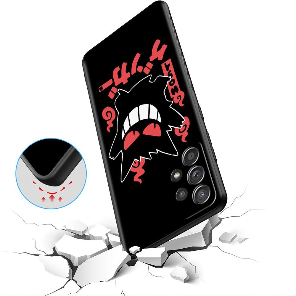 Fall für Samsung Galaxy A52 A12 A32 A51 A21s A71 A13 A53 A22 A31 A72 A03 A02s A41 schwarze Telefonschale lustige Pokemon Gengar