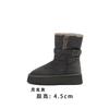 Grey Two-wearing Thick-soled Snow Boots for Women 2025 Winter New Heightening Thermal and Piled Thickened Long-tube Snow Cotton Shoes