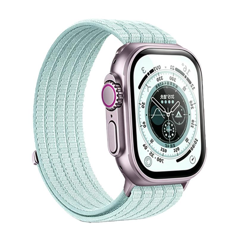 Premium Nylon Braided Hook & Loop Strap, Cloud Soft Breathable Watch Band for Apple iWatch Series 1-11