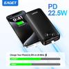 EAGET 20000mAh Powerbank PD 22.5W Superrask Lading Powerbank med LED Batteridisplay for iPhone 14-17 Android/Samsung/Nettbrett