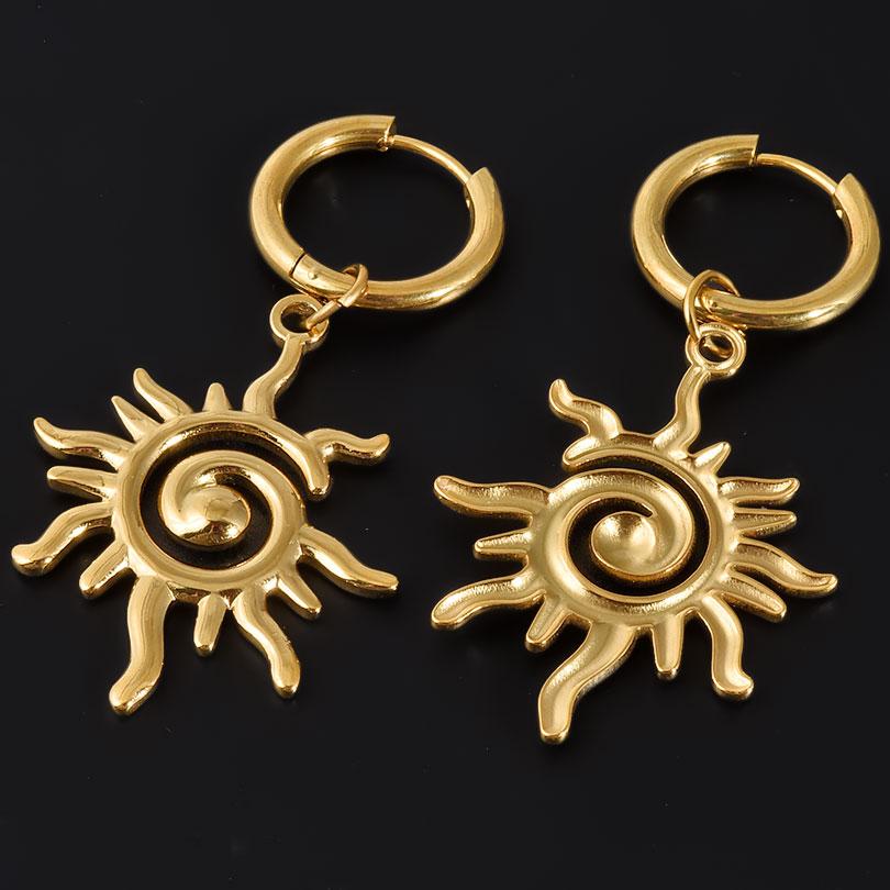 High Quality Metal Flower Birds Star Pendant Earring Stainless Steel Earrings For Women Men Accessories No Fade Ear Jewelry Gift