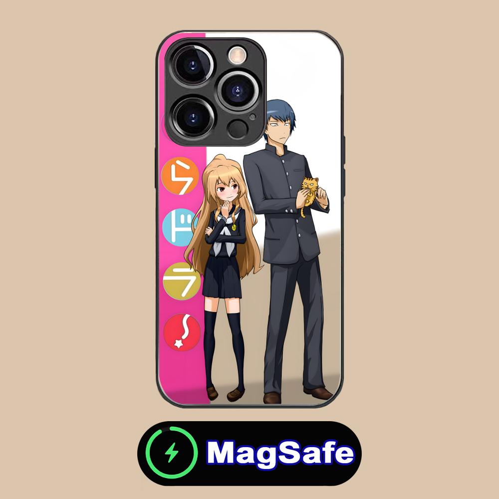 Anime Toradora Mobile Cell Phone Case for iPhone 17 16 15 14 13 12 11 Air Pro Max Plus Mini MagSafe Glass Colorful Cover Luxury