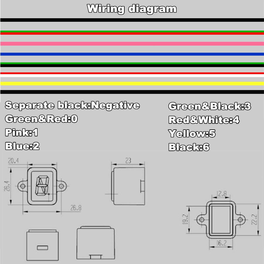 Red Color LED 0-6 Digital Gear Indicator Light Neutral Display Shift Lever Senso