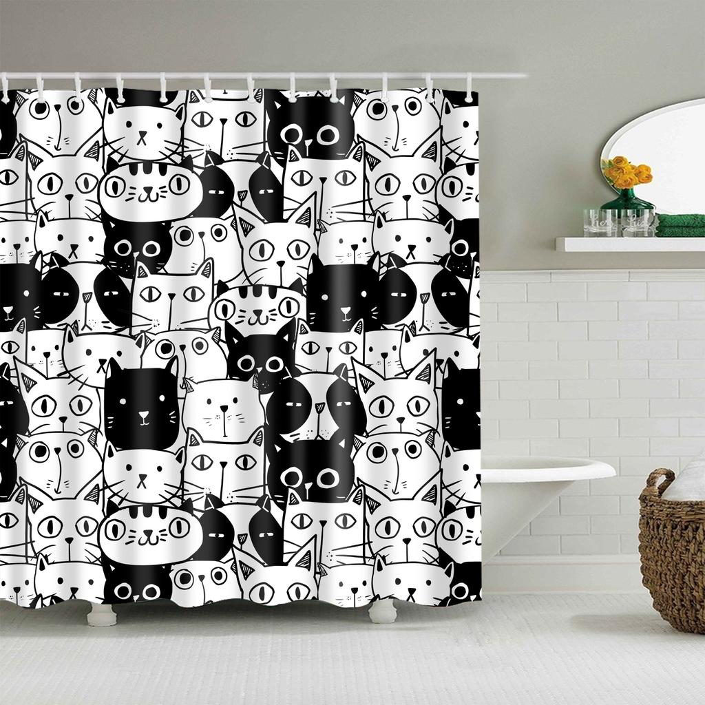 Animals Octopus Wolf Lion Seahorse Turtle Shower Curtains Bathroom Curtain Frabic Waterproof Polyester Bathroom Curtain Hooks