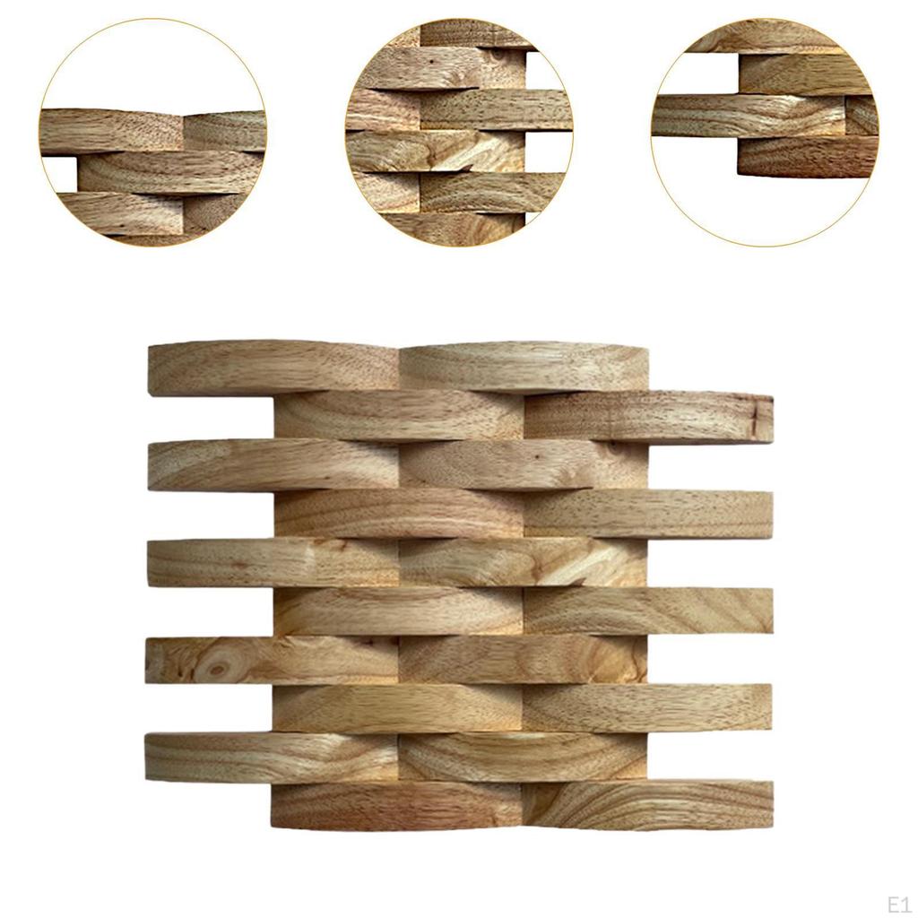 3D Textured Wood Wall Panel 30x30cm Nordic DIY Room Decor Tile Easy Installation for