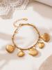 Qiong Yao Ocean-Style Shell & Fish Pendant Bracelet with 18k Gold PVD Plating