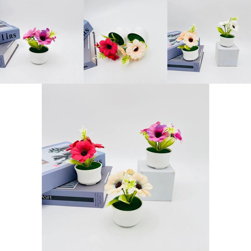 Sunflower Small Potted Plant With Realistic Materials For Indoor Office Decoration And Events