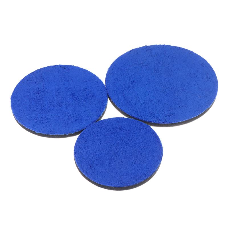 2Pcs 2/3/4/5/6/7Inch Microfiber Polishing Pad For Cars Body Polish Wax Buffer Pad Wash Cleaning Micro Fiber Polishing