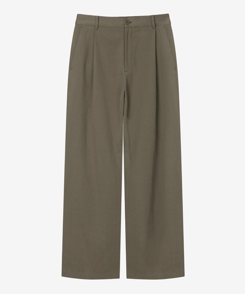 MINDBRIDGE Cotton Wide One-Pleat Elastic Waist Pants - 2 Colors Mypt6152