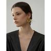 Yhpup Creative Stainless Steel Metal Flower Big Stud Earrings Fashion Attractive Statement Jewelry Women Personality Gift
