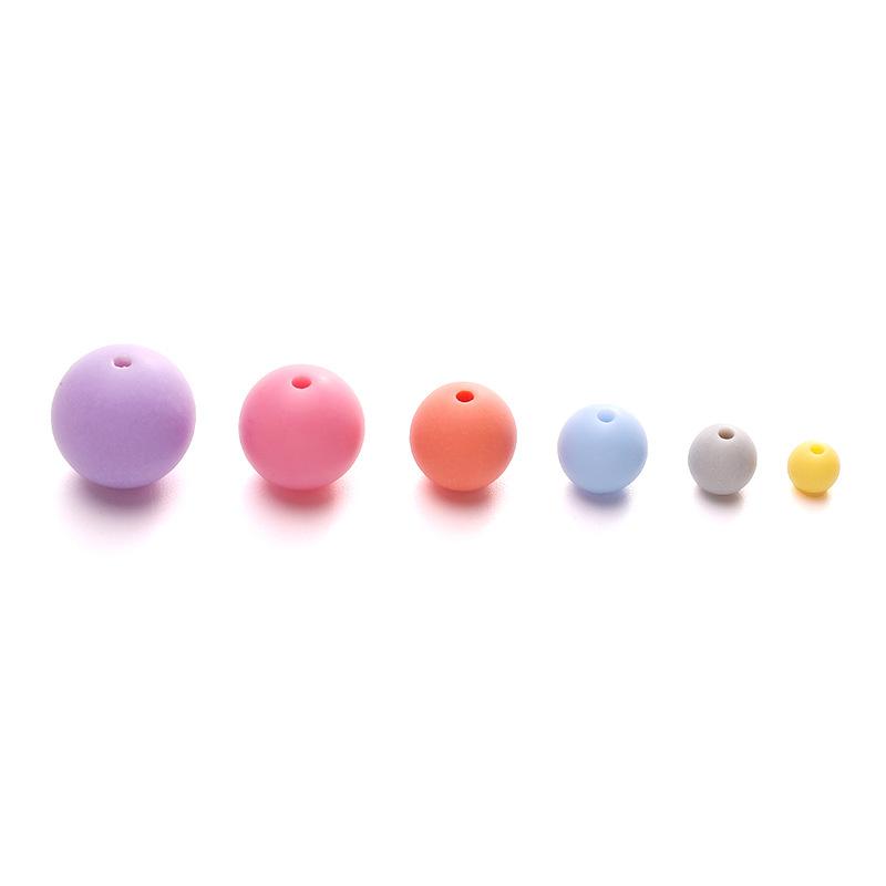 Handmade Beads 6-16mm Acrylic Mixed Colors Mixed Batch Frosted Round Beads Handmade Diy Hand Stringing Beads Jewelry Accessories Material Package