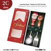 Cross-Border Christmas Cartoon Cutlery Set: Cute Tree & Snowman Dessert Spoons & Forks in Gift Box