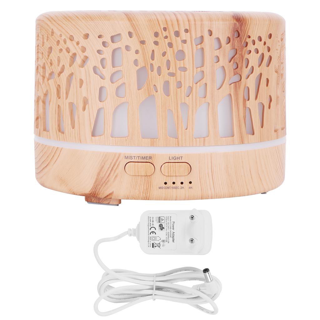 700ml Colorful LED Night Light Aroma Humidifier Light Wood Grain Aroma Diffuser