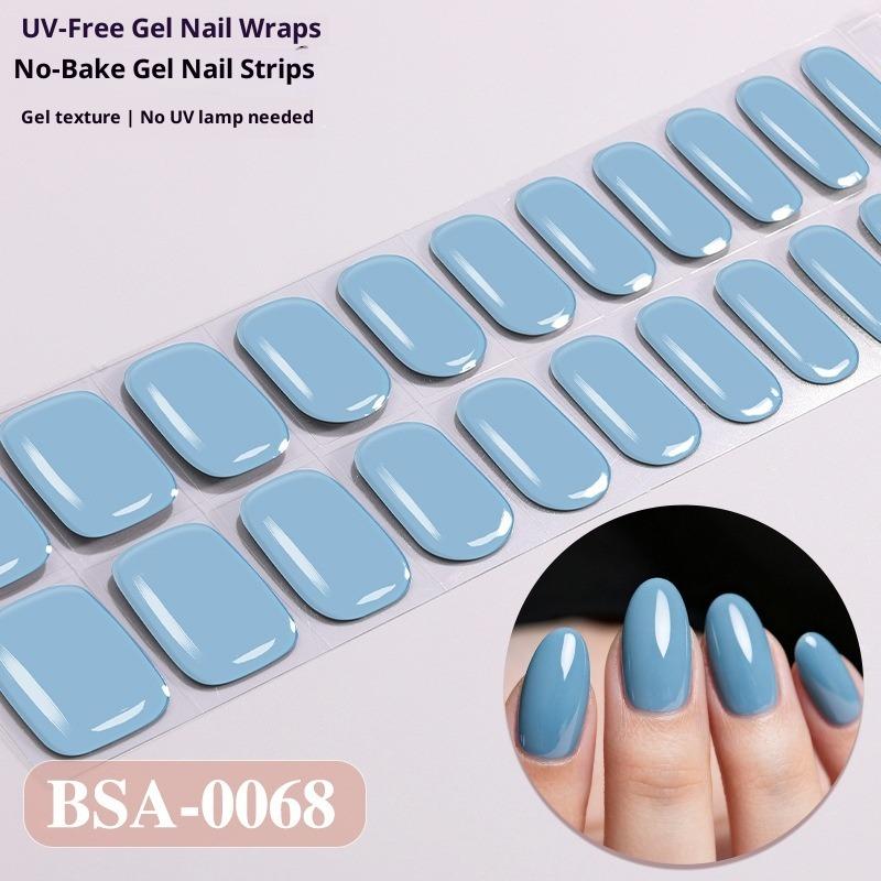 Europäischer und Amerikanischer Stil Einfarbige Nagelsticker UV-freie Gel-Nagelfolien Kein Backen Gel-Nagelsticker