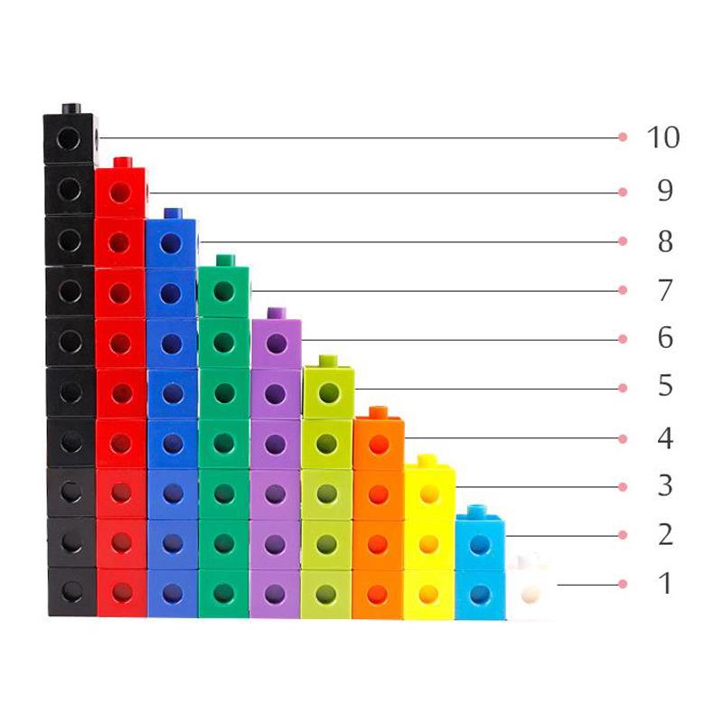 100Pcs Linking Cubes Math Manipulatives Montessori Toys For Kids Learning Classroom Supplies Teaching Educational