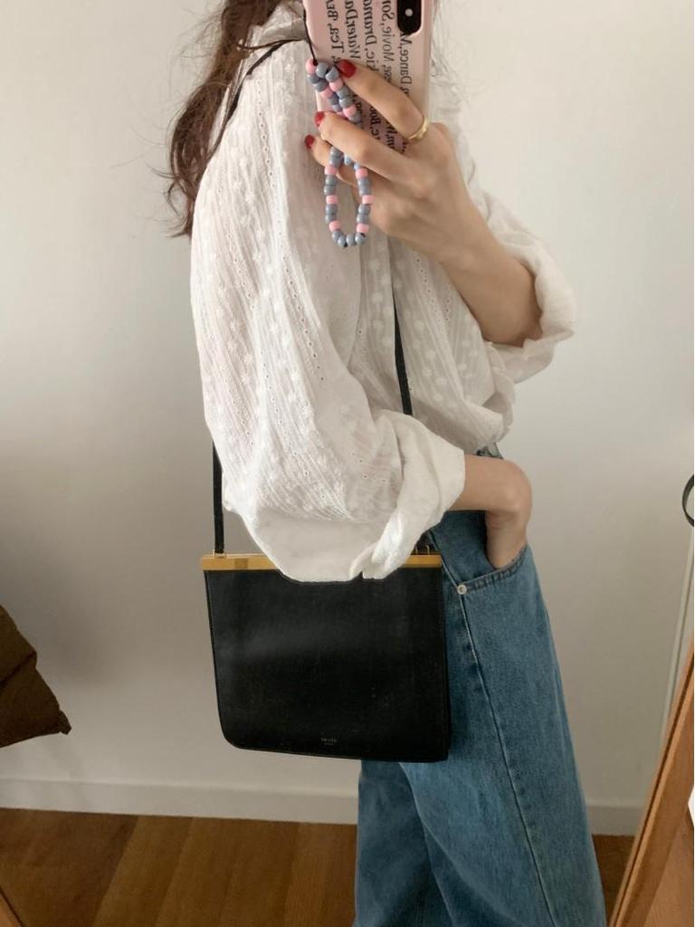 2026 Early Spring/Autumn Korean Inspired Hollow Out Embroidered Long Sleeve Women's Shirt