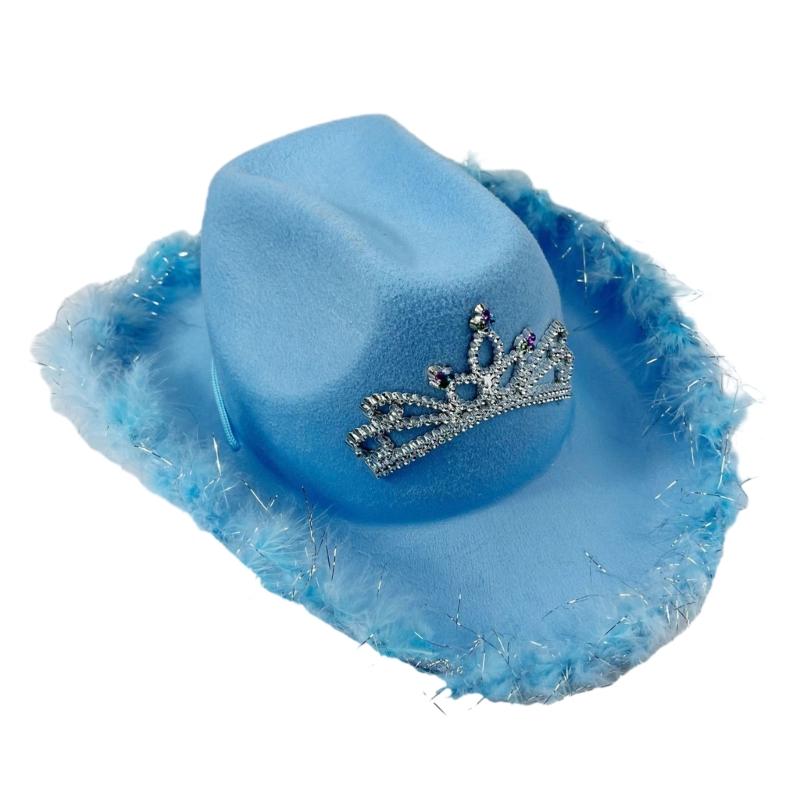 Bachelorette Party Cowgirl Cap for Bride Lady Fedoras Hat Bridal Shower Cowboy Hat Girls Carnivals Party Photoshoots Cap