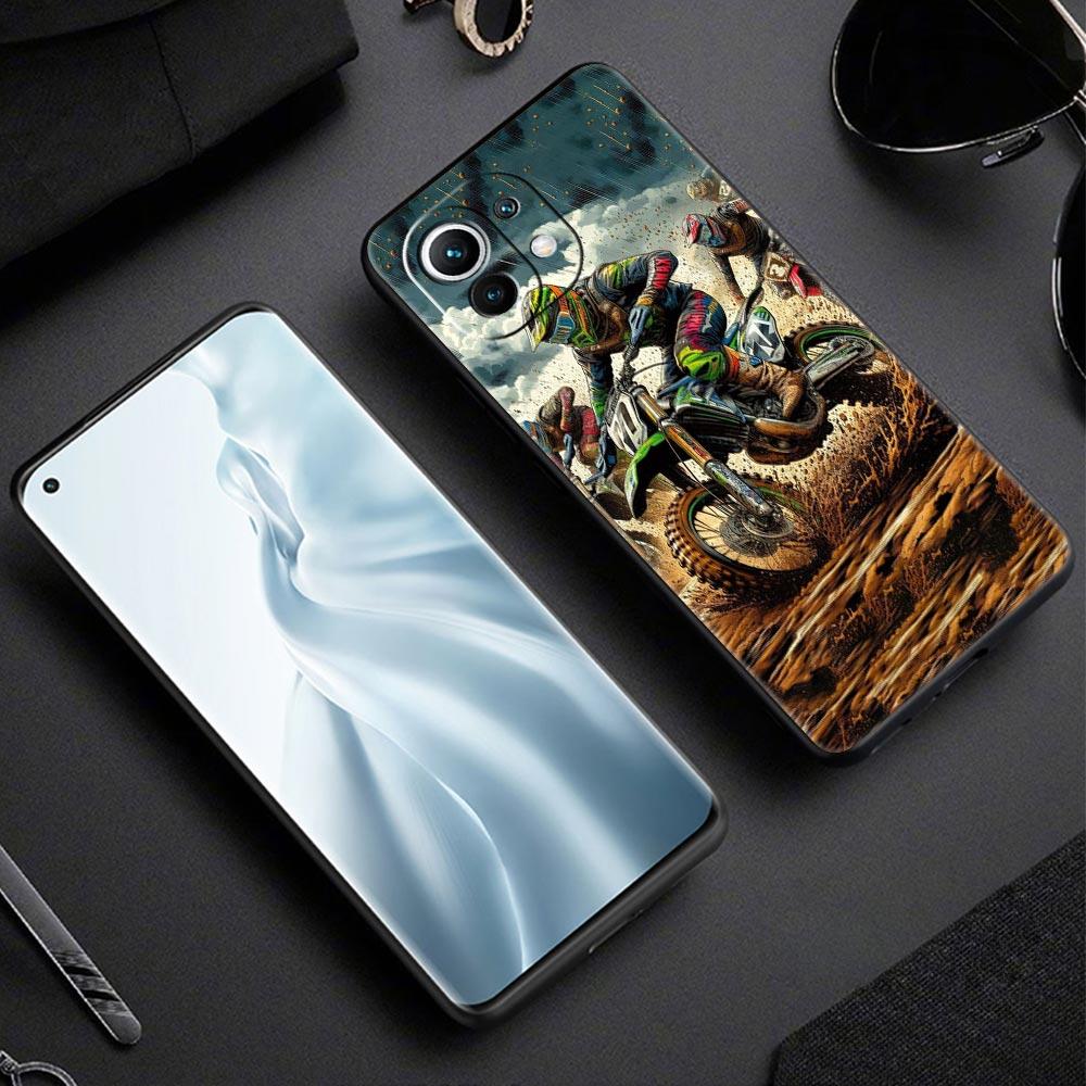 Motorcycle Phone Case Cover for Xiaomi Mi 17 Pro Max 15 14 13 12 11 Ultra 15T 14T 13T 12T 11T Pro Lite Soft TPU Shell Fundas Bag