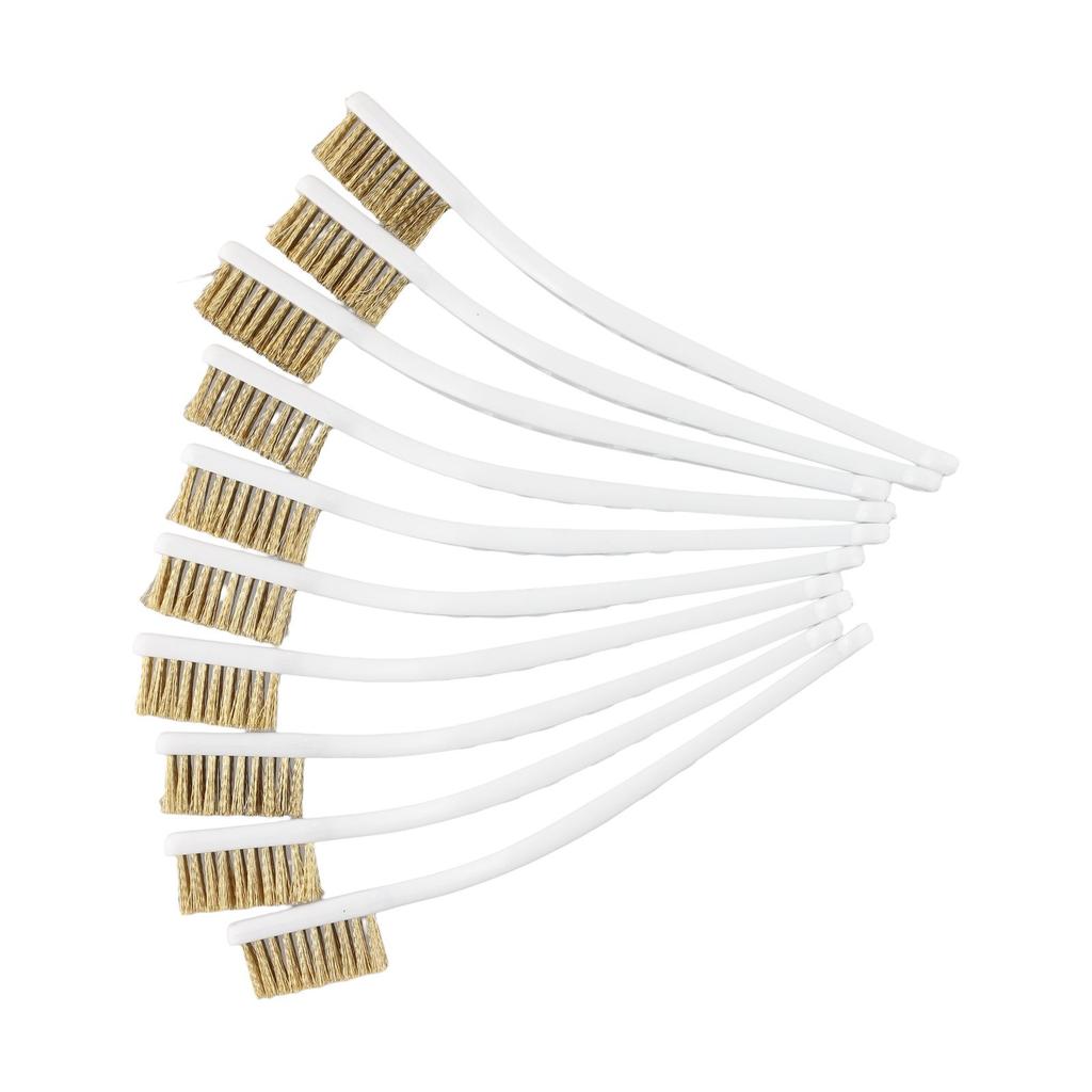 Brass Wire Brush 10Pcs Effective for Industrial Metal Cleaning Rust Removal Handy Tool for Oil Construction and Installation