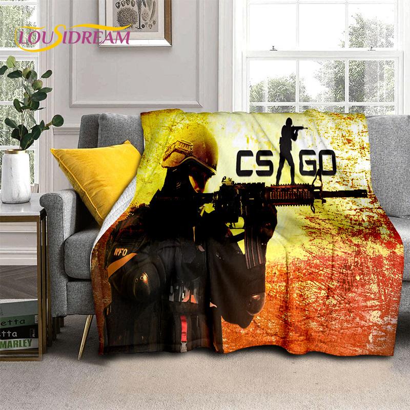 CS GO, Counter Strike Hra Hráč Měkké Flanelové Deky, Deku na Přikrytí Pohodlná Deka na Piknik Postele Pohovku Domov Ložnice Dárky