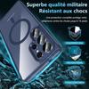 Coque + 2 Verres Trempés pour Samsung Galaxy S25 Ultra, Protection avec Anneau Magnétique, Antichoc Bleu Marine