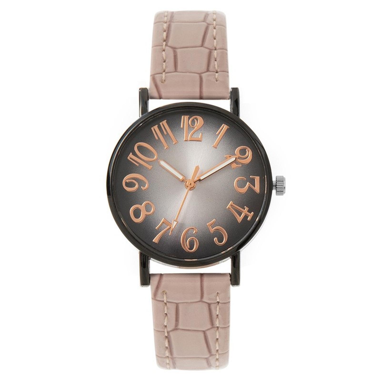 

Женские модные кожаные часы One Size розовый