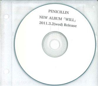 

CD PENICILLIN New Album will NONE NONE 2011 Japan Japanese PopRock Used