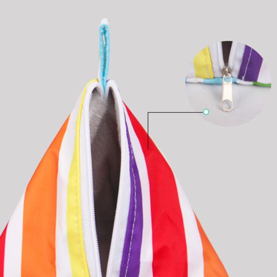 Trasportino per piccoli animali, con stampa alla moda, fori traspiranti, portatile, triangolare, per criceti, da viaggio