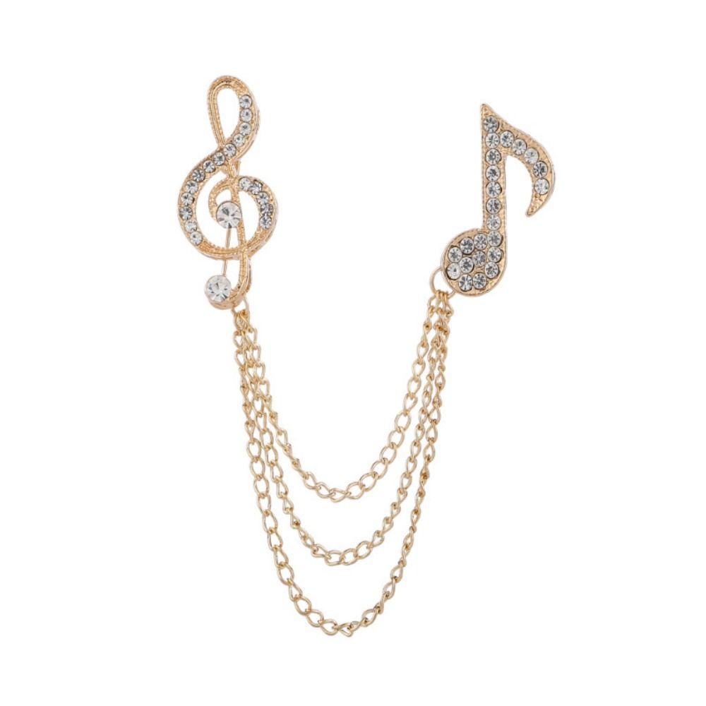 Gifts Zinc Zinc Alloy Clothes Accessories Sweater Coat Collar Pin Korean Style Badge Musical Note Brooch